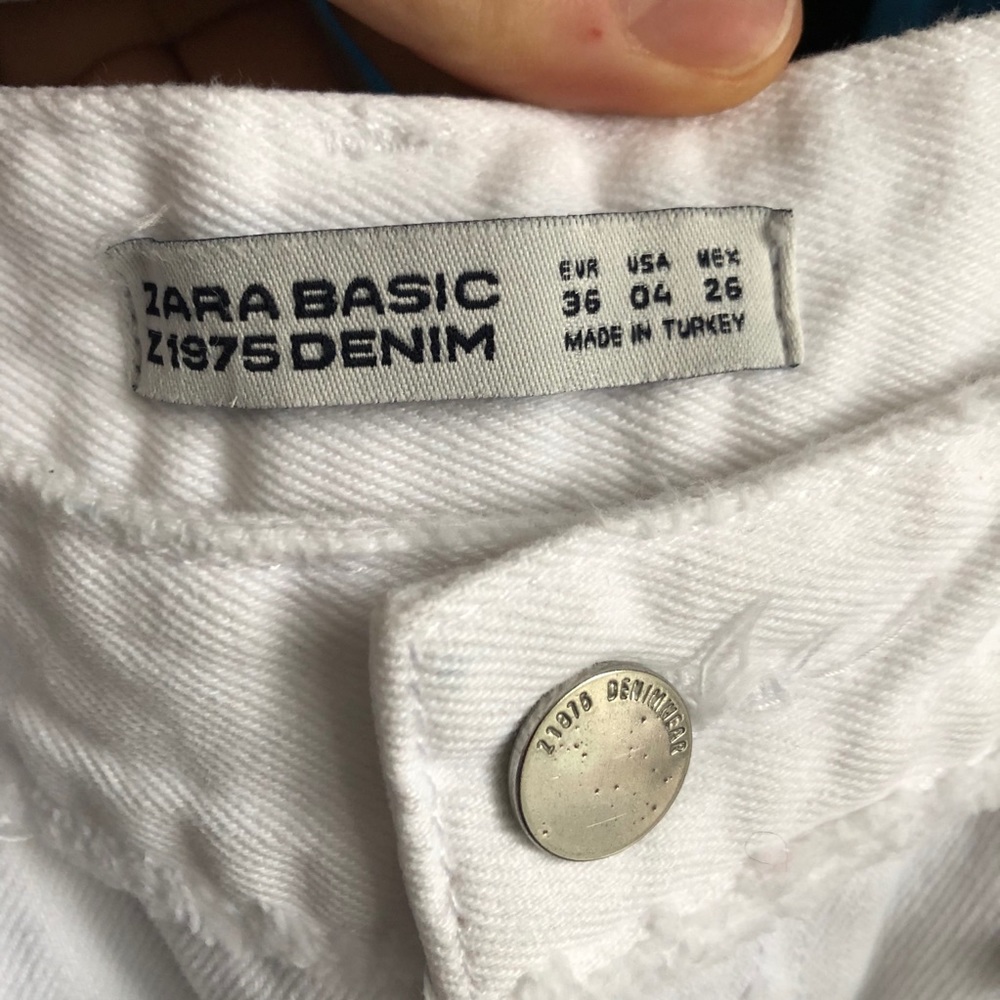ZARA • NWT Wide Leg Floral Embroidered White Crops - Picture 4 of 13